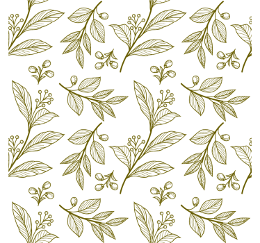 Elegant leaf emblem makuuhuoneen tapetti - Tenstickers