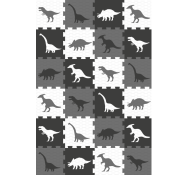 Harmaa eläintapettipuzzle - Tenstickers