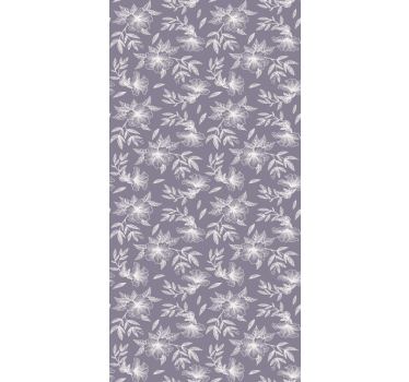 Lilac kukkatapettiefekti tapetti - Tenstickers