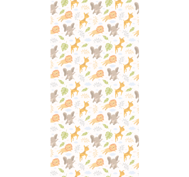 Pohjoismainen minimalistinen safari lastenhuoneen tapetti - Tenstickers