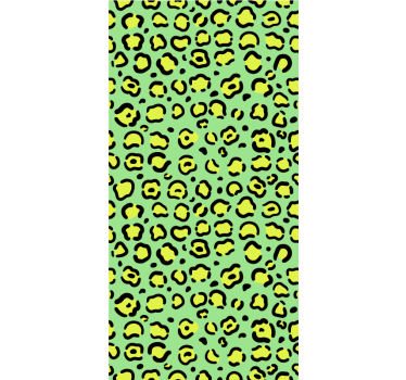 Värikäs leopardi pistaasivihreällä lastenhuoneen tapetti - Tenstickers