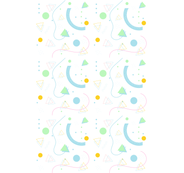 Pohjoismainen tapetti vihreät ja siniset kolmiot - Tenstickers