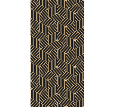 Geometrinen viivakuviotapetti - Tenstickers