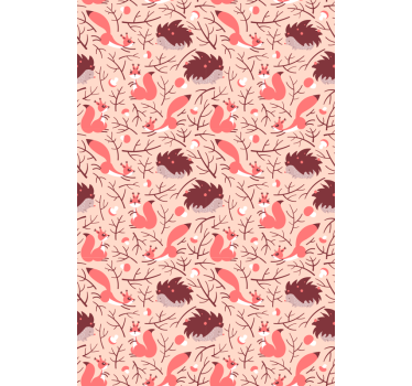 Orava ja siili dinosaurus tapetti - Tenstickers