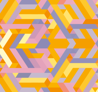 Geometrinen kuvio päällekkäin kylpyhuoneen tapetti - Tenstickers