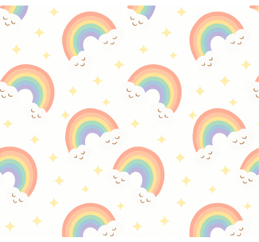 Lastenhuoneen tapetti sateenkaari - Tenstickers