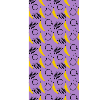 Afrikkalaistyylinen purppurabanaanitapetti - Tenstickers