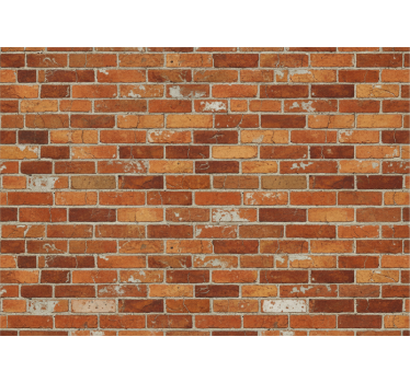 Oranssit tiilitunnelma teollinen tapetti - Tenstickers