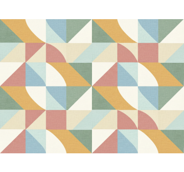Maalaismainen tapetti vaaleissa geometrisissa muodoissa - Tenstickers