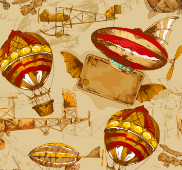 Ruokasali vintage tapetti - Tenstickers