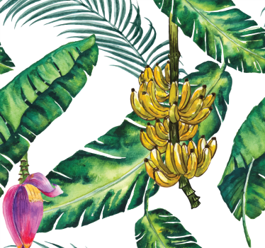 Banaaninlehdet olohuone tapetti - Tenstickers