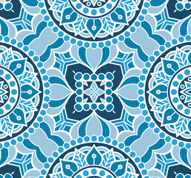 Kylpyhuone tapetti mandala tyyli - Tenstickers