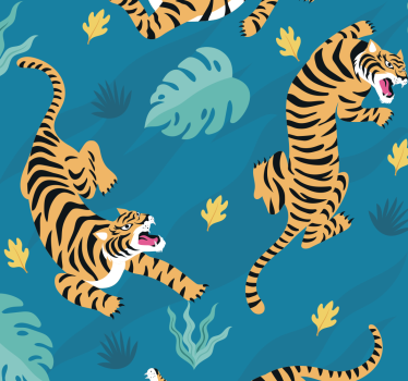 Tiikerit luonto tapetti - Tenstickers