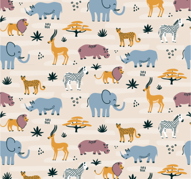 Villieläinten makuuhuoneen tapetti - Tenstickers