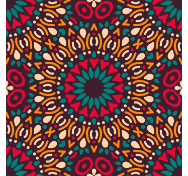 Värikäs mandala makuuhuoneen tapetti - Tenstickers