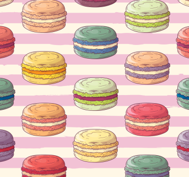Retro macaroons keittiön tapetti - Tenstickers