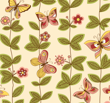 Perhoset luonto tapetti - Tenstickers