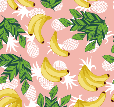 Ananas ja banaanit keittiön tapetti - Tenstickers