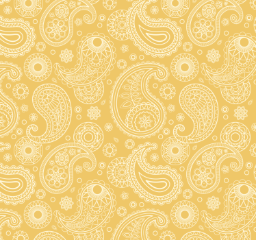Arabialainen paisley-tyyli olohuone tapetti - Tenstickers