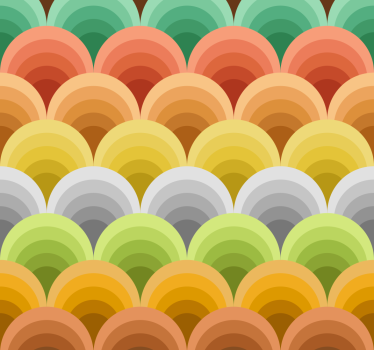 Vintage oranssi cercles Muut vintagetapetit - Tenstickers