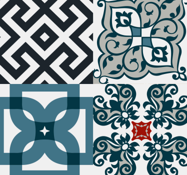 Portugalilaiset vintage-laatat laattatapetti - Tenstickers