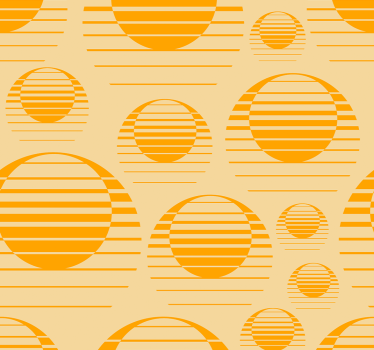 Retro aurinko piirtää tapetti geometrinen - Tenstickers