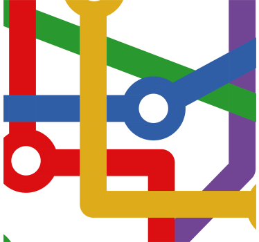 Metrokartta abstrakti tapetti - Tenstickers