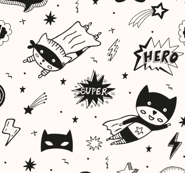 Onomatopoeian koominen rakenne Tapetti nuoren huoneeseen - Tenstickers