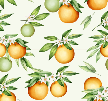 Appelsiinit lehtitapetti - Tenstickers