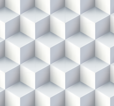 Kuutio illuusio geometrinen tapetti - Tenstickers