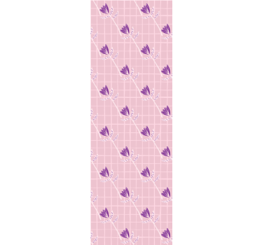 Geometrinen kukkakuvio geometrinen tapetti - Tenstickers