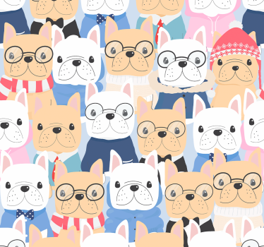 Bulldogin pennut koira tapetti - Tenstickers