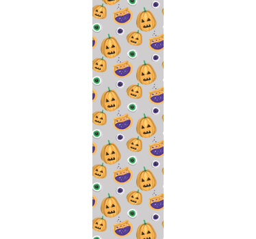 Kurpitsa kuvio halloween tapetti - Tenstickers