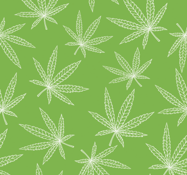 Kannabiksen kuvio moderneja tapetteja - Tenstickers