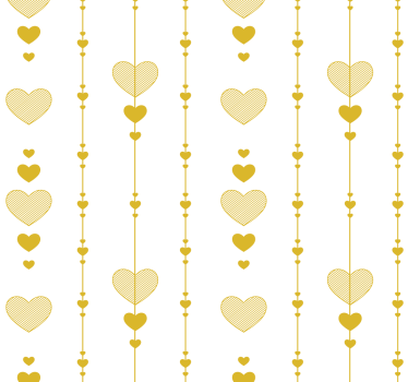 Sydän kulta makuuhuoneen tapetti - Tenstickers