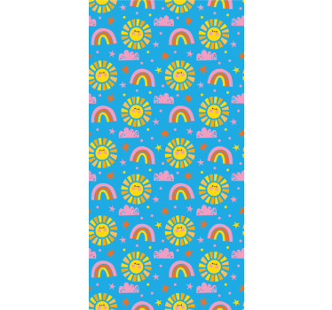 Leikkisät sateenkaaret lastenhuoneen tapetti - Tenstickers