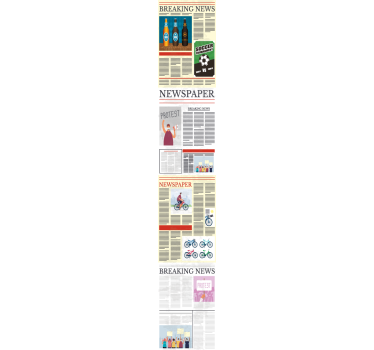 Sanomalehti kollaasi teksti tapetti - Tenstickers