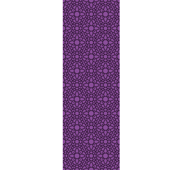 Violetti ympyrä kukkia Polkkakuvio tapetti - Tenstickers