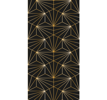 Geometrinen kultainen kuvio kolmio tapetti - Tenstickers