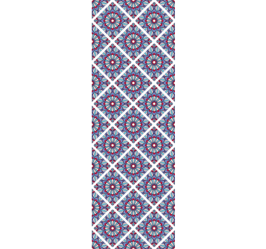 Mandala neliön kuvio laattatapetti - Tenstickers