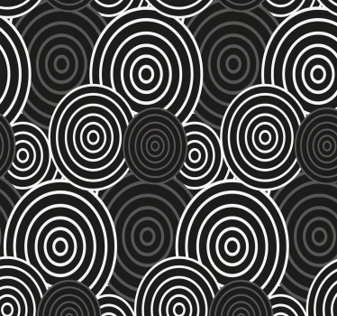 Samankeskiset ympyrät geometrinen tapetti - Tenstickers