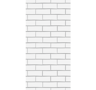 Valkoiset paksut tiilet tiilitapetti - Tenstickers