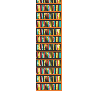 Täysi värikäs kirjasto retro tapetti - Tenstickers
