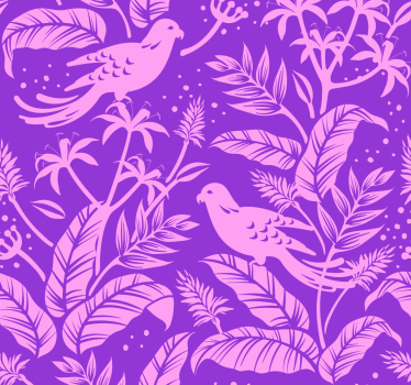 Violetit linnut lintu tapetti - Tenstickers