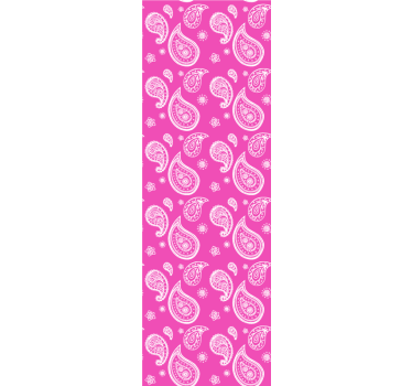 Voimakas vaaleanpunainen paisley kukkatapetit - Tenstickers