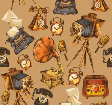 Vintage esinekollaasi vintage tapetti - Tenstickers