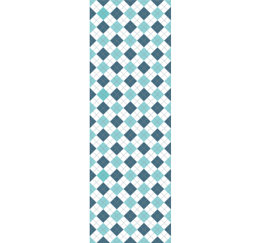 Geometrinen argyle-kuvio neliökuvioinen tapetti - Tenstickers