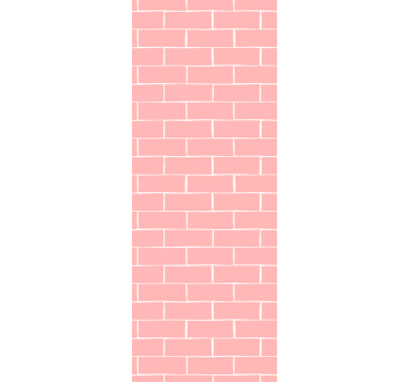 Vaaleanpunainen tiili tiilitapetti - Tenstickers