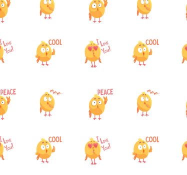 Sarjakuva sarjakuva kana eläimet tapetti - Tenstickers