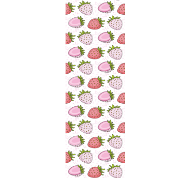 Mansikka kuvioita keittiötapetti - Tenstickers